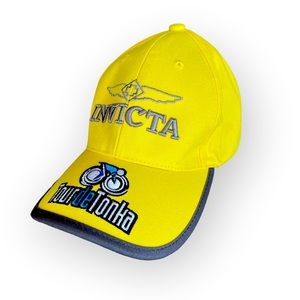 Invicta Tour de Tonka Yellow Gray Canvas Adjustable Strapback Hat One Sz